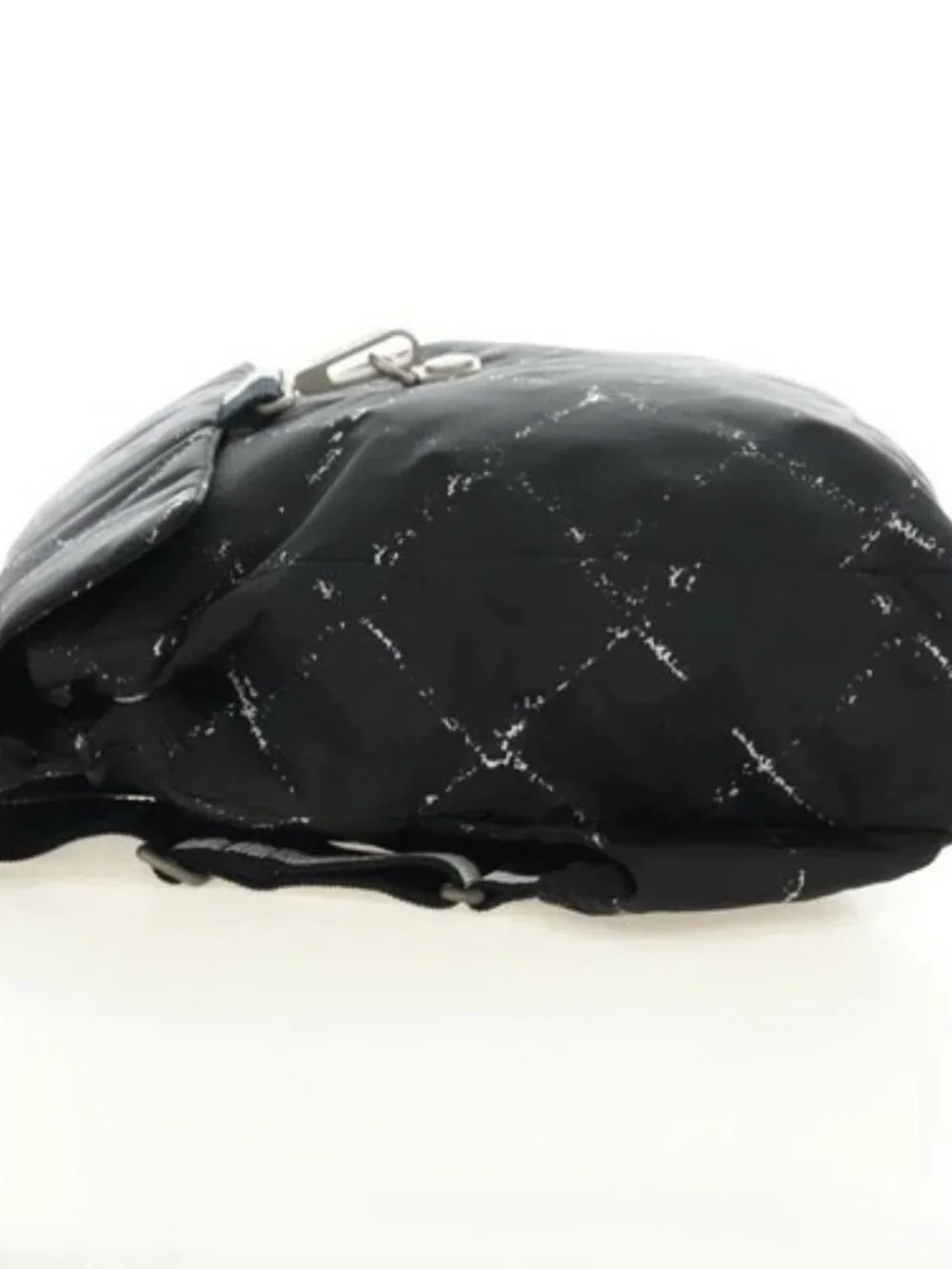 CHANEL New Travel line Backpack Nylon Black CC Auth BA12647V